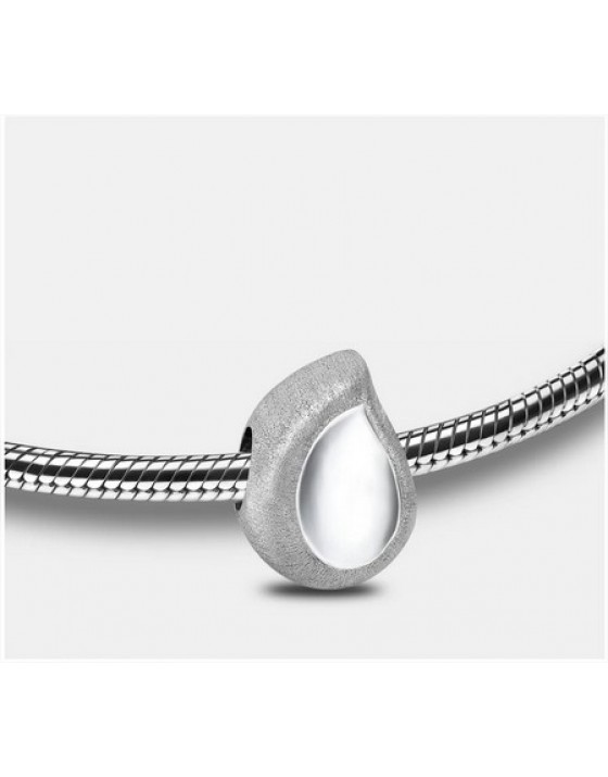 Bead: TearDrop - Rhodium Plated Two Tone