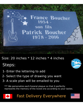 Flat Granite Marker #037