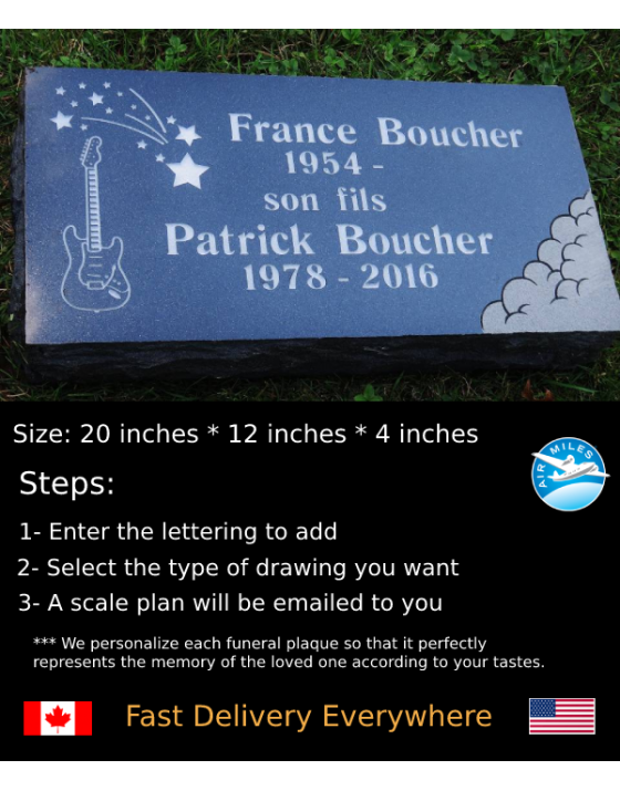 Flat Granite Marker #037