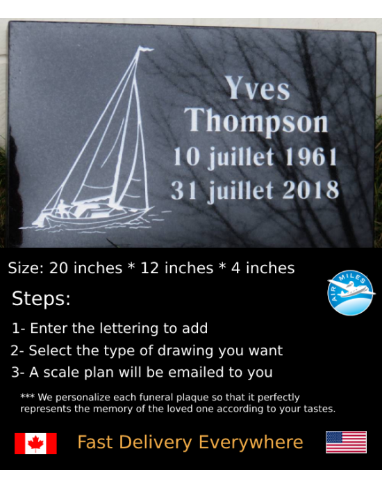 Flat Granite Marker #044