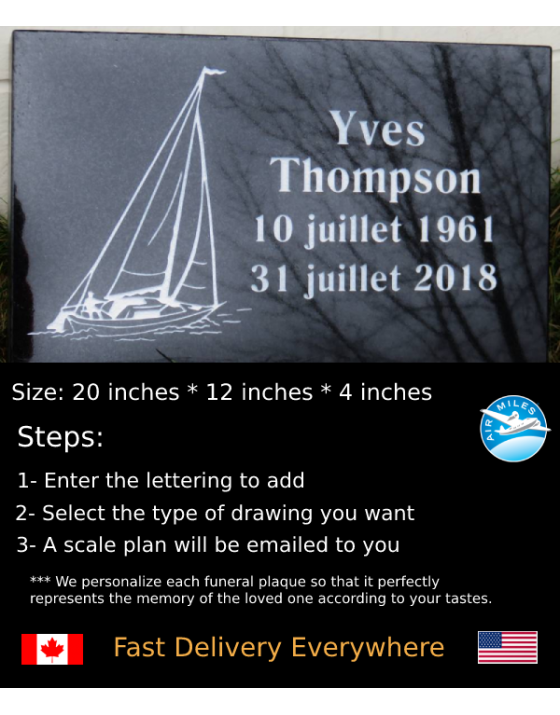 Flat Granite Marker #044